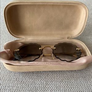CHLOE Rosie round frame metal sunglasses